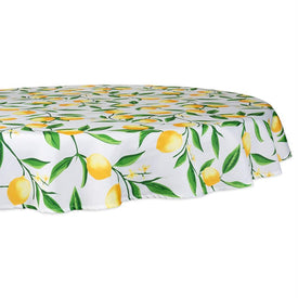 DII Lemon Bliss Print 60" Round Outdoor Table Cloth