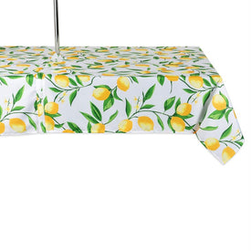 DII Lemon Bliss Print Outdoor 120" x 60" Table Cloth with Zipper