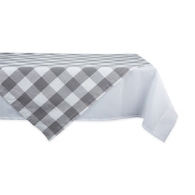 DII Gray and White Buffalo Check 40" x 40" Table Topper
