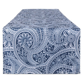 DII Blue Paisley Print 72" x 14" Outdoor Table Runner