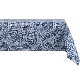 DII Blue Paisley Print 60" x 84" Outdoor Table Cloth
