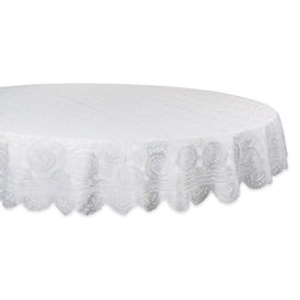 DII Cream Vintage Polyester Lace 63" Round 63" x 63" Tablecloth