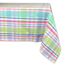 DII Spring Plaid 84" x 60" Tablecloth