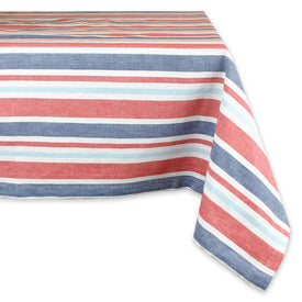 DII Patriotic Stripe 120" x 60" Tablecloth