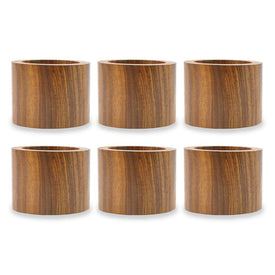DII Wood Band Napkin Rings Set of 6