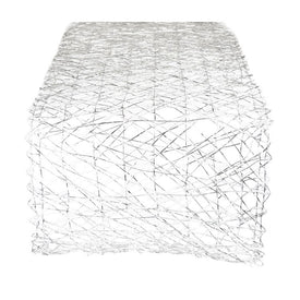 DII Silver Woven Paper 72" x 14" Table Runner