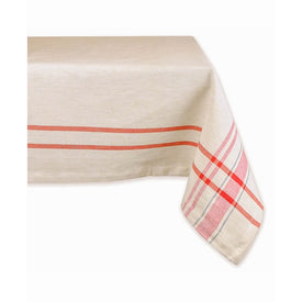 DII Red French Stripe 52" x 52" Tablecloth