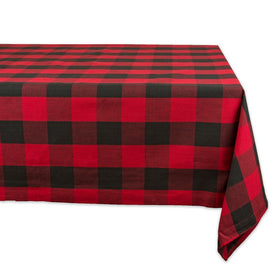 DII Buffalo Check Red 52" x 52" Tablecloth