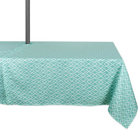 DII Aqua Diamond Outdoor 84" x 60" Table Cloth with Zipper