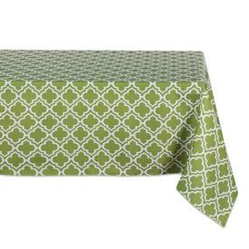 DII Green Lattice Outdoor 84" x 60" Table Cloth