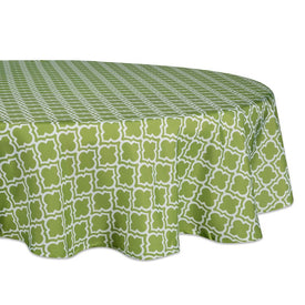 DII Green Lattice 60" Round Outdoor Table Cloth