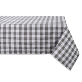 DII Gray/White Checkers 52" x 52" Tablecloth