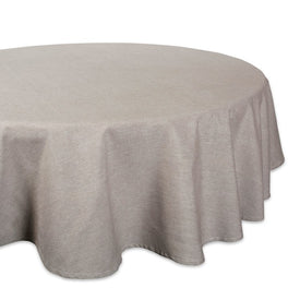 DII Natural Solid Chambray 70" Round Tablecloth