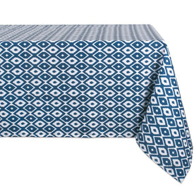 DII Blue Ikat Outdoor 84" x 60" Table Cloth