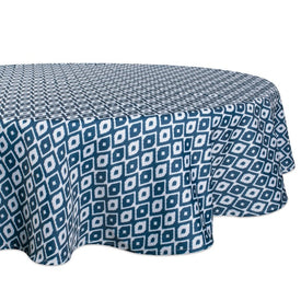 DII Blue Ikat 60" Round Outdoor Table Cloth