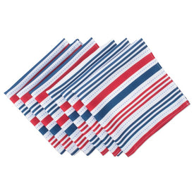 DII Patriotic Stripe Outdoor 20" x 20" Napkins Set of 6