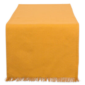 DII Solid Pumpkin Spice Heavyweight Fringed 72" x 14" Table Runner
