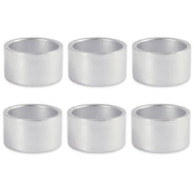 DII Silver Round Painted Acrylic Napkin Rings Set of 6