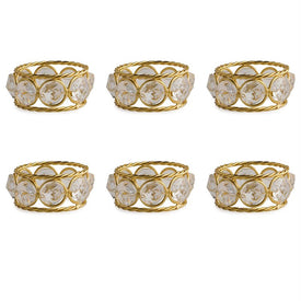 DII Gold Jewels Napkin Rings Set of 6