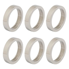 DII Silver Circle Napkin Rings Set of 6