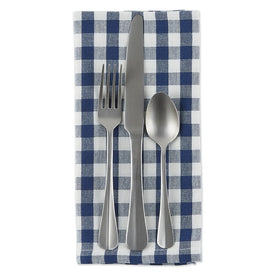 DII Navy/Off-White Gingham 20" x 20" Napkins Set