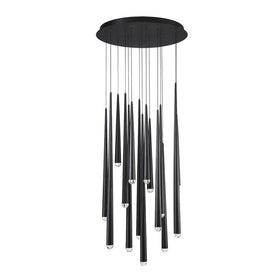 Cascade Fifteen-Light LED Crystal Round Chandelier 3500K