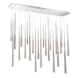 Cascade 23-Light LED Etched Glass Linear Chandelier 3500K