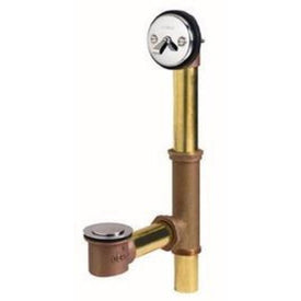 Waste and Overflow Assembly Pop-Up Chrome 1-1/2 Inch 20 Gauge Brass for Tub