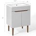 EEI-3633-GRY-WHI Bathroom/Vanities/Single Vanity Cabinets with Tops