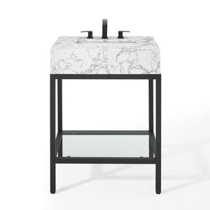 EEI-3996-BLK-WHI Bathroom/Vanities/Single Vanity Cabinets with Tops