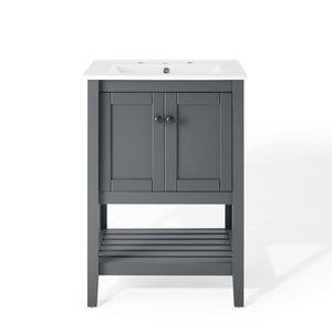 EEI-4246-GRY-WHI Bathroom/Vanities/Single Vanity Cabinets with Tops