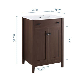 EEI-4252-WAL-WHI Bathroom/Vanities/Single Vanity Cabinets with Tops