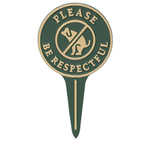 Please Be Respectful Dog Courtesy Lawn Stake