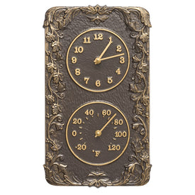 Acanthus Thermometer and Clock- French Bronze