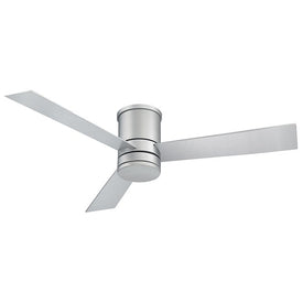 Axis 52" Three-Blade Indoor/Outdoor Smart Flush Mount Ceiling Fan with 3500K LED Light Kit and Wall Control