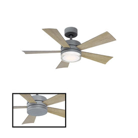 Wynd 42" Five-Blade Indoor/Outdoor Smart Ceiling Fan with 3000K LED Light Kit and Wall Control