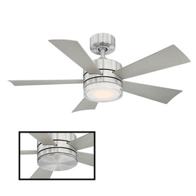 Wynd 42" Five-Blade Indoor/Outdoor Smart Ceiling Fan with 3000K LED Light Kit and Wall Control