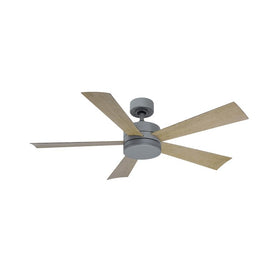 Wynd 52" Five-Blade Indoor/Outdoor Smart Ceiling Fan with 2700K LED Light Kit and Wall Control