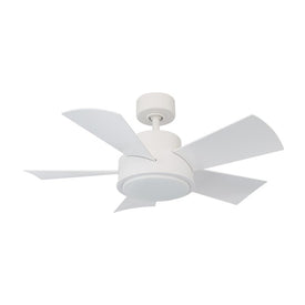 Elf 38" Five-Blade Indoor/Outdoor Smart Ceiling Fan with 3500K LED Light Kit and Wall Control