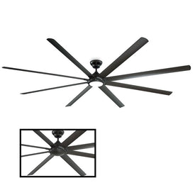 Hydra 120" Eight-Blade Indoor/Outdoor Smart Ceiling Fan with 3000K LED Light Kit and Wall Control