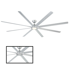 Hydra 120" Eight-Blade Indoor/Outdoor Smart Ceiling Fan with 3000K LED Light Kit and Wall Control