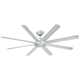 Hydra 80" Eight-Blade Indoor/Outdoor Smart Ceiling Fan with 2700K LED Light Kit and Wall Control