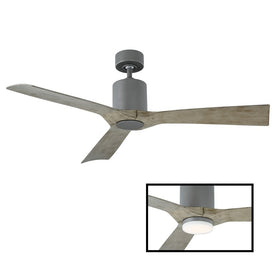 Aviator 54" Three-Blade Indoor/Outdoor Smart Ceiling Fan with Wall Control (Light Kit Sold Separately)