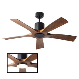 Aviator 54" Five-Blade Indoor/Outdoor Smart Ceiling Fan with Wall Control (Light Kit Sold Separately)