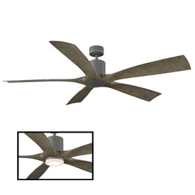 Aviator 70" Five-Blade Indoor/Outdoor Smart Ceiling Fan with Wall Control (Light Kit Sold Separately)