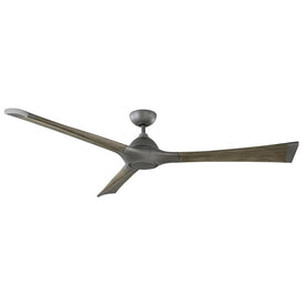 Woody 72" Three-Blade Indoor/Outdoor Smart Ceiling Fan with 2700K LED Light Kit and Wall Control