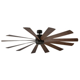 Windflower 80" Twelve-Blade Indoor/Outdoor Smart Ceiling Fan with 2700K LED Light Kit and Wall Control