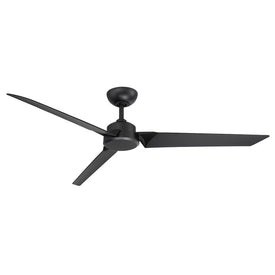 Roboto 62" Three-Blade Indoor/Outdoor Smart Ceiling Fan with Wall Control