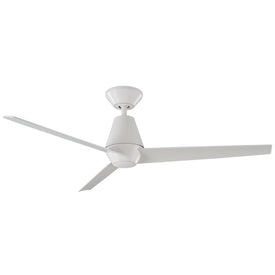 Slim 52" Three-Blade Indoor/Outdoor Smart Ceiling Fan with 2700K LED Light Kit and Remote Control & Wall Cradle