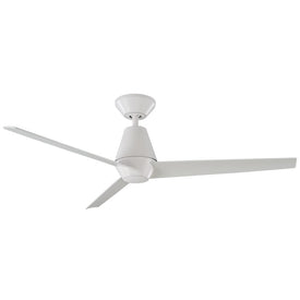 Slim 52" Three-Blade Indoor/Outdoor Smart Ceiling Fan with 3500K LED Light Kit and Remote Control & Wall Cradle